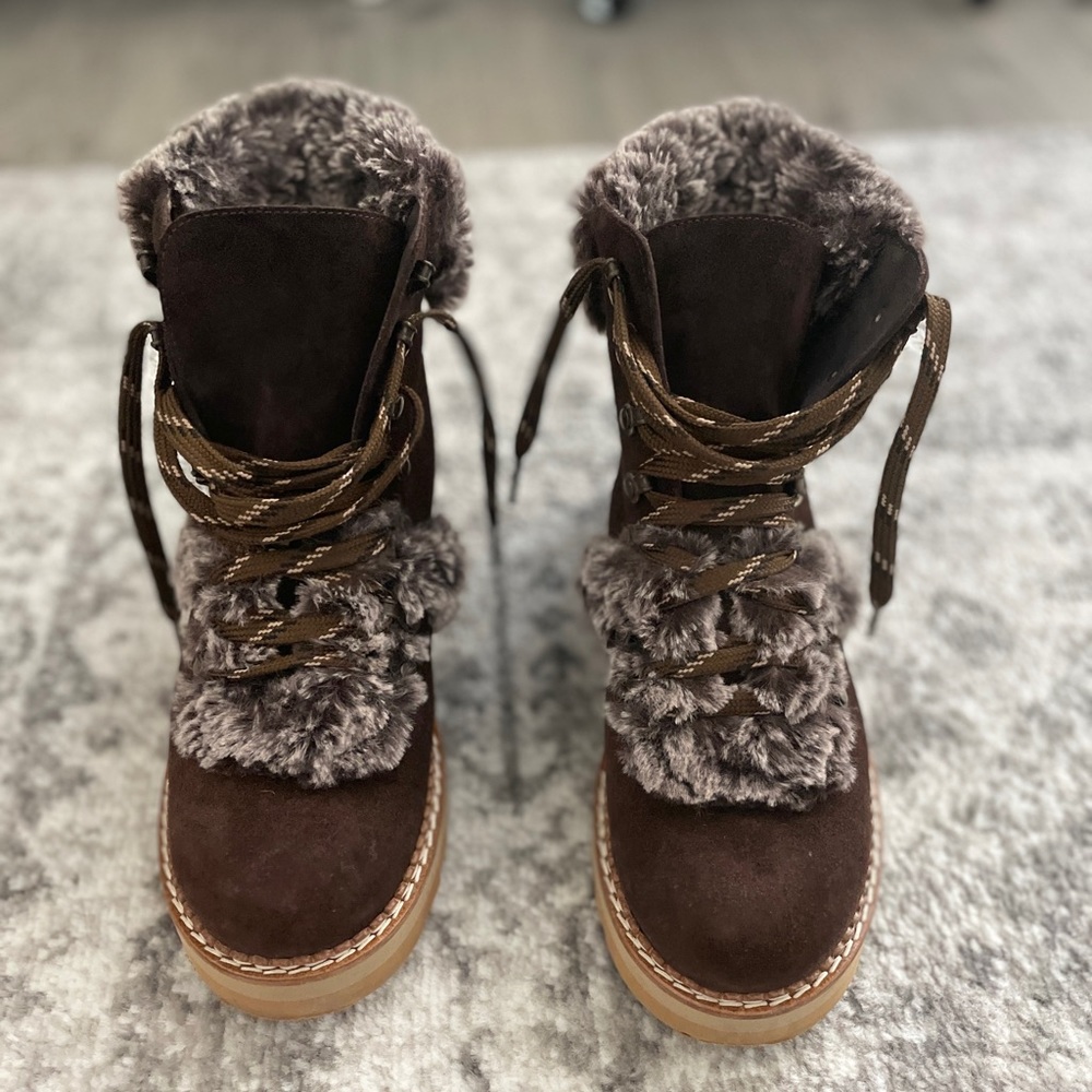 Fur/suede Booties